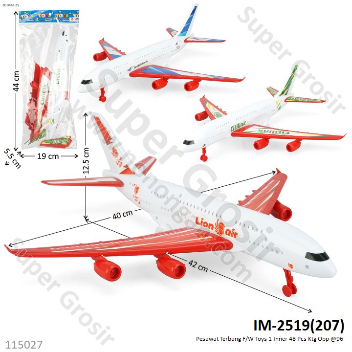 Pesawat Terbang F/W Toys 1 Inner 48 Pcs Ktg Opp @96