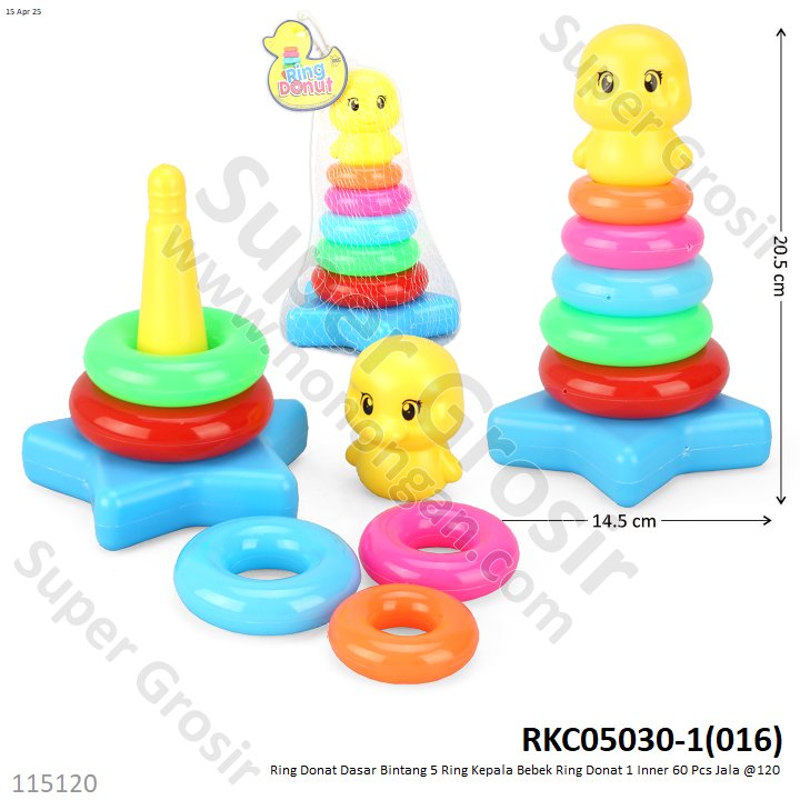 Ring Donat Dasar Bintang 5 Ring Kepala Bebek Ring Donat 1 Inner 60 Pcs Jala @120