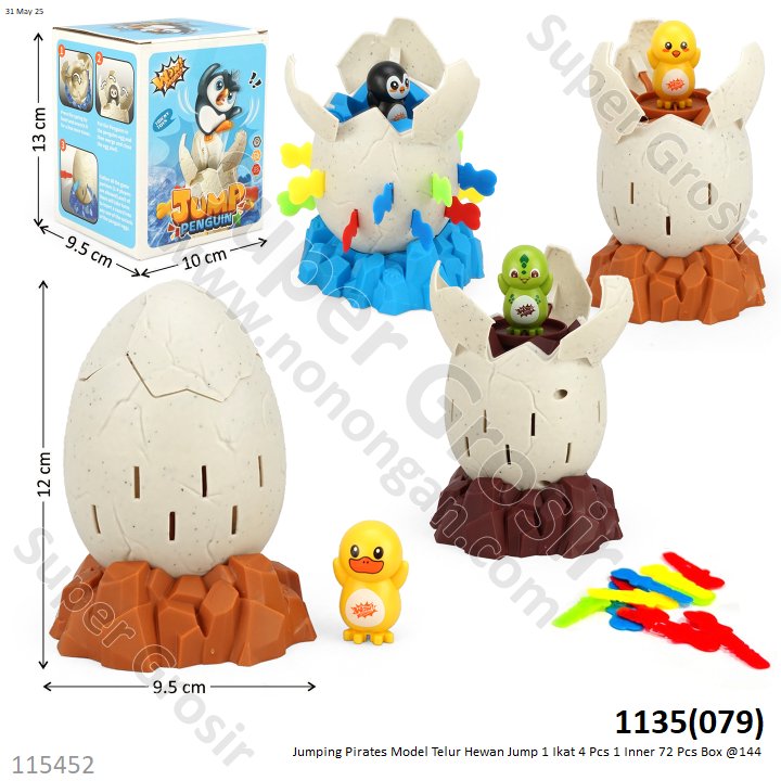 Jumping Pirates Model Telur Hewan Jump 1 Ikat 4 Pcs 1 Inner 72 Pcs Box @144