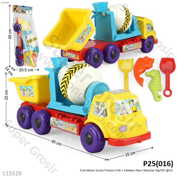 Truk Molen Dump Tronton F/W + Cetakan Pasir Maxstar Ktg PVC @24