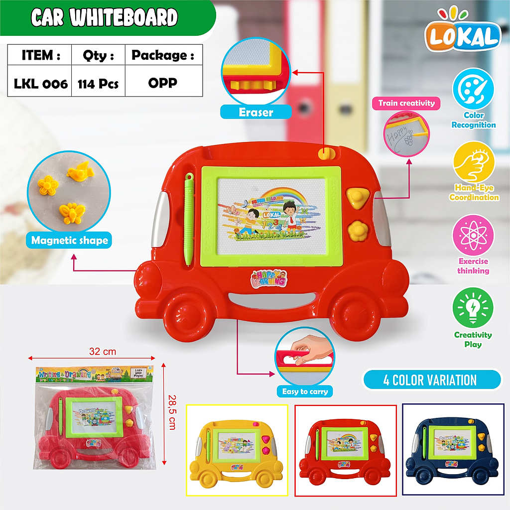 Papan Tulis Magnet Model Mobil Writing &amp; Drawing Ktg Opp @144