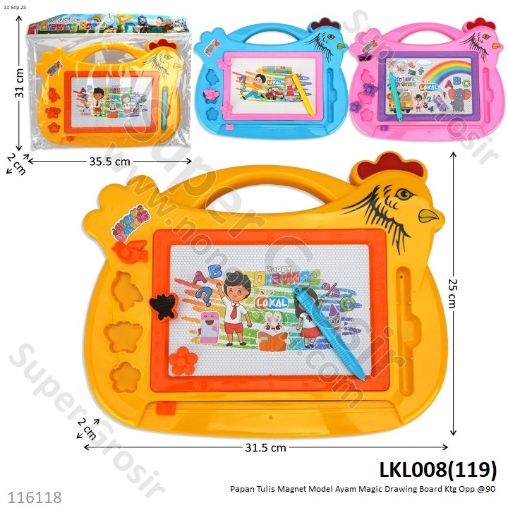 Papan Tulis Magnet Model Ayam Magic Drawing Board Ktg Opp @90