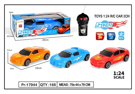 R/C Mobil Sedan 1:24 Speed Racing 2 Channel 27 Mhz 1 Ikat 3 Pcs 1 Inner 84 Pcs Box Window @168