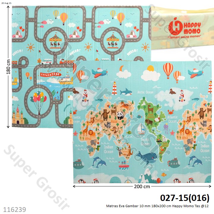 Matras Eva Gambar 10 mm 180x200 cm Happy Momo Tas @12