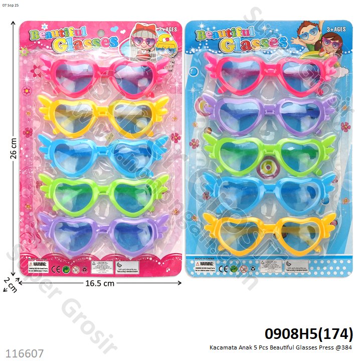 Kacamata Anak 5 Pcs Beautiful Glasses Press @384