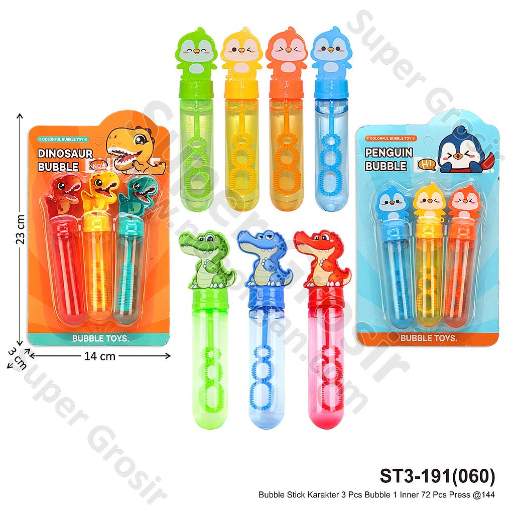 Bubble Stick Karakter 3 Pcs Bubble ST3-191 1 Inner 72 Pcs Press @144