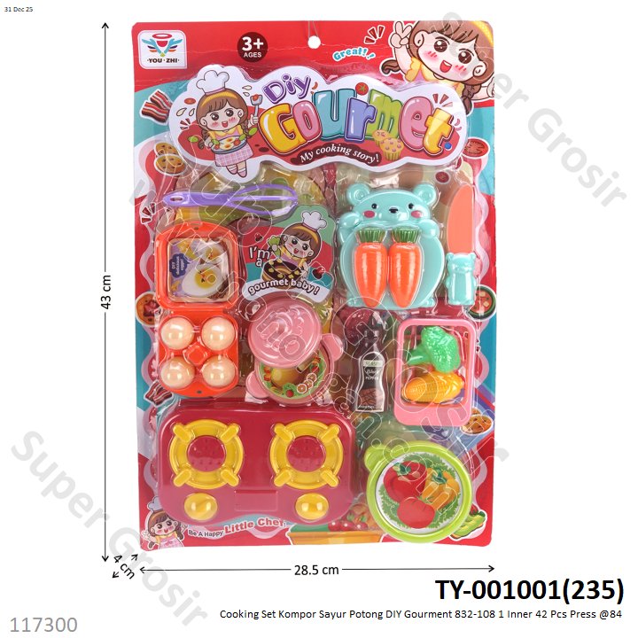 Masak-masakan Sayur Potong DIY Gourment 1 Inner 42 Pcs Press @84