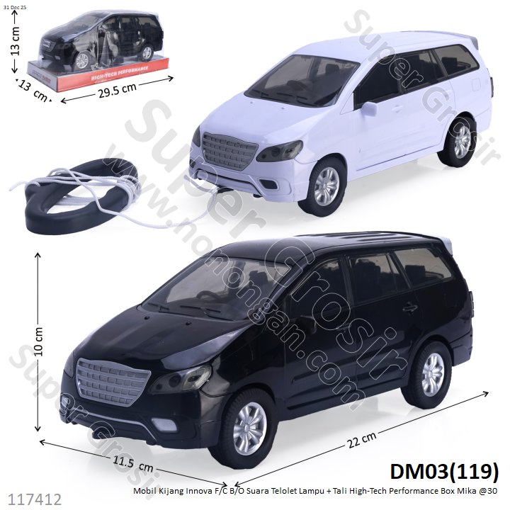 Mobil Kijang Innova F/C B/O Suara Telolet Lampu + Tali High-Tech Performance Box Mika @30