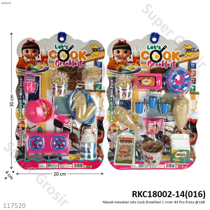 Masak-masakan Lets Cook Breakfast 1 Inner 84 Pcs Press @168