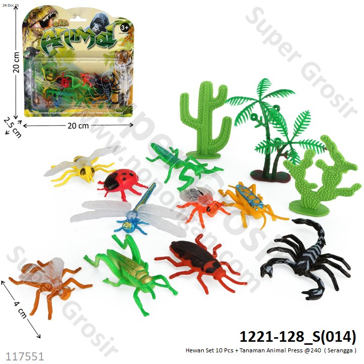 Hewan Set 10 Pcs + Tanaman Animal Press @240