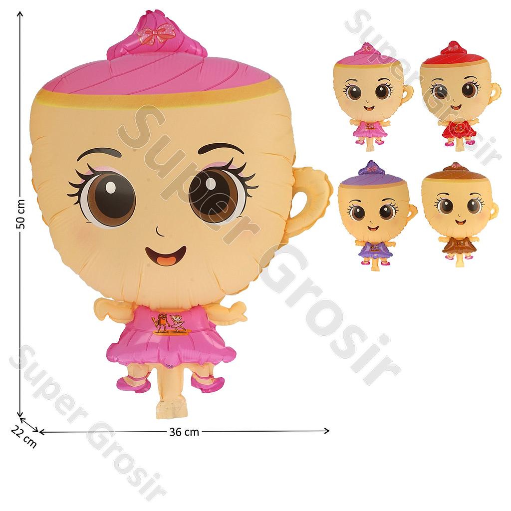 Balon Gas Ballerina Cappuccino 50 Pcs Pack Plastik @60