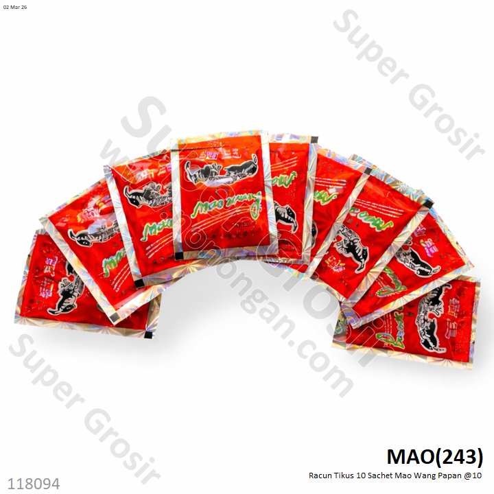 Racun Tikus 10 Sachet Mao Wang Papan @10