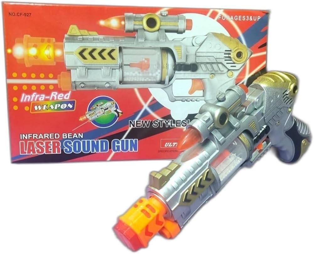 Pistol B/O Suara Lampu Laser Sound Gun 1 Inner 48 Pcs Box @96