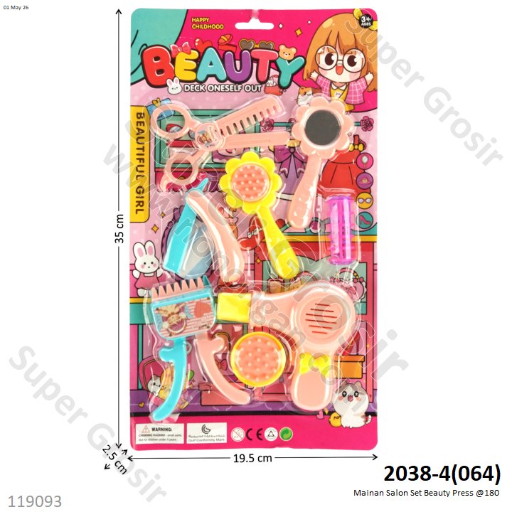 Mainan Salon Set Beauty Press @180
