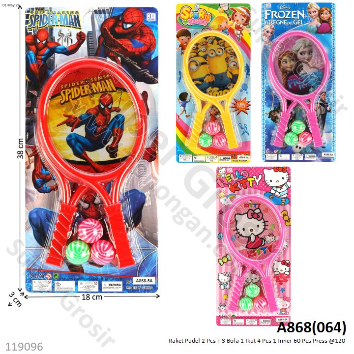 Raket Padel 2 Pcs + 3 Bola 1 Ikat 4 Pcs 1 Inner 60 Pcs Press @120
