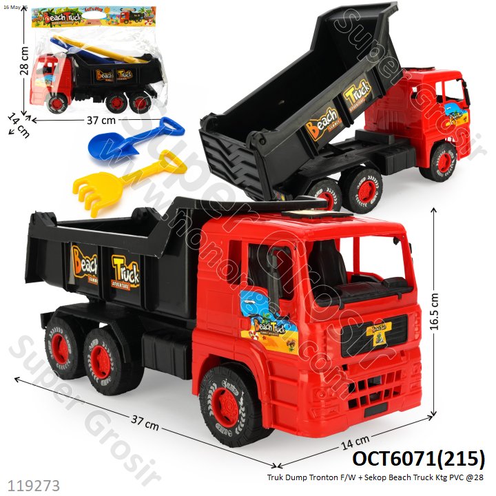 Truk Dump Tronton F/W + Sekop Beach Truck Ktg PVC @28