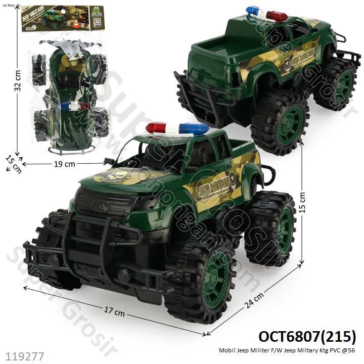 Mobil Jeep Militer F/W Jeep Miltary Ktg PVC @56