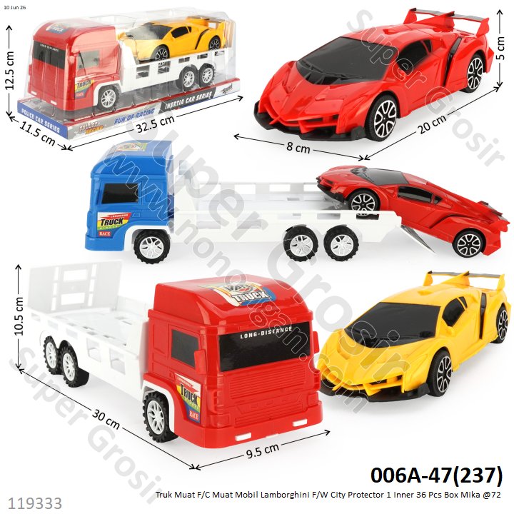 Truk Muat F/C Muat Mobil Lamborghini F/W City Protector 1 Inner 36 Pcs Box Mika @72