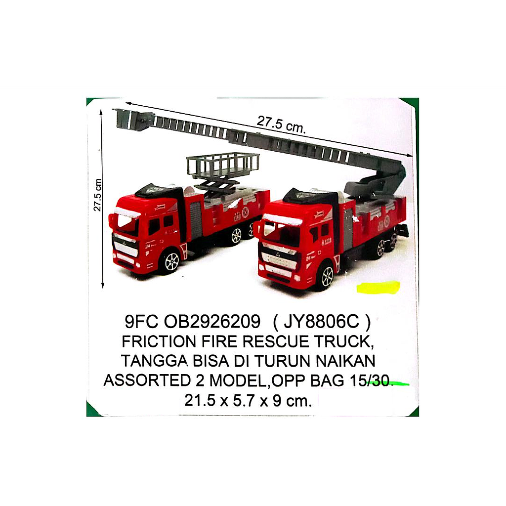 Truk Damkar F/C Toys 1 Inner 180 Pcs Ktg Opp @360