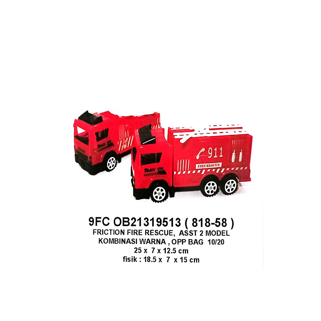 Truk Damkar F/C Toys 1 Inner 120 Pcs Ktg Opp @240