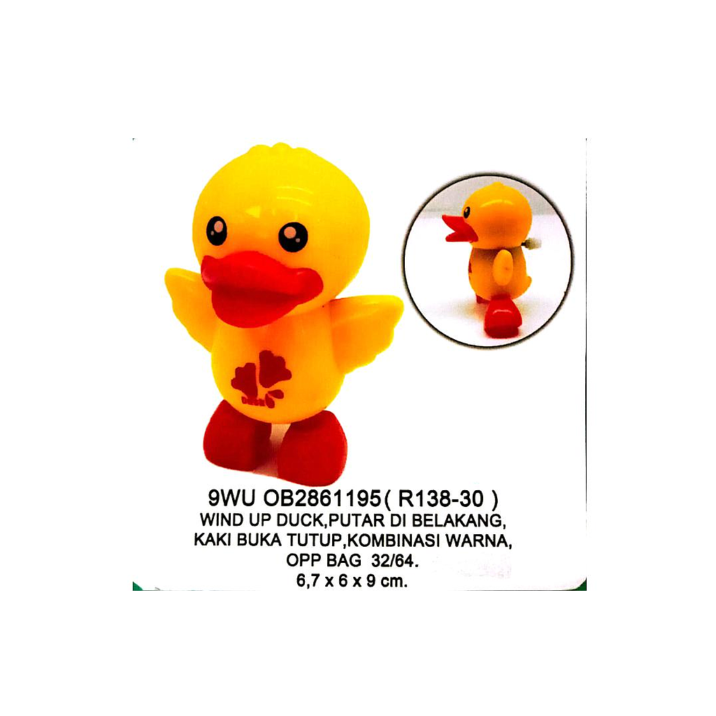 Mainan Putar Bebek W/U Toys 1 Pack 12 Pcs 1 Inner 192 Pcs Ktg Opp @768