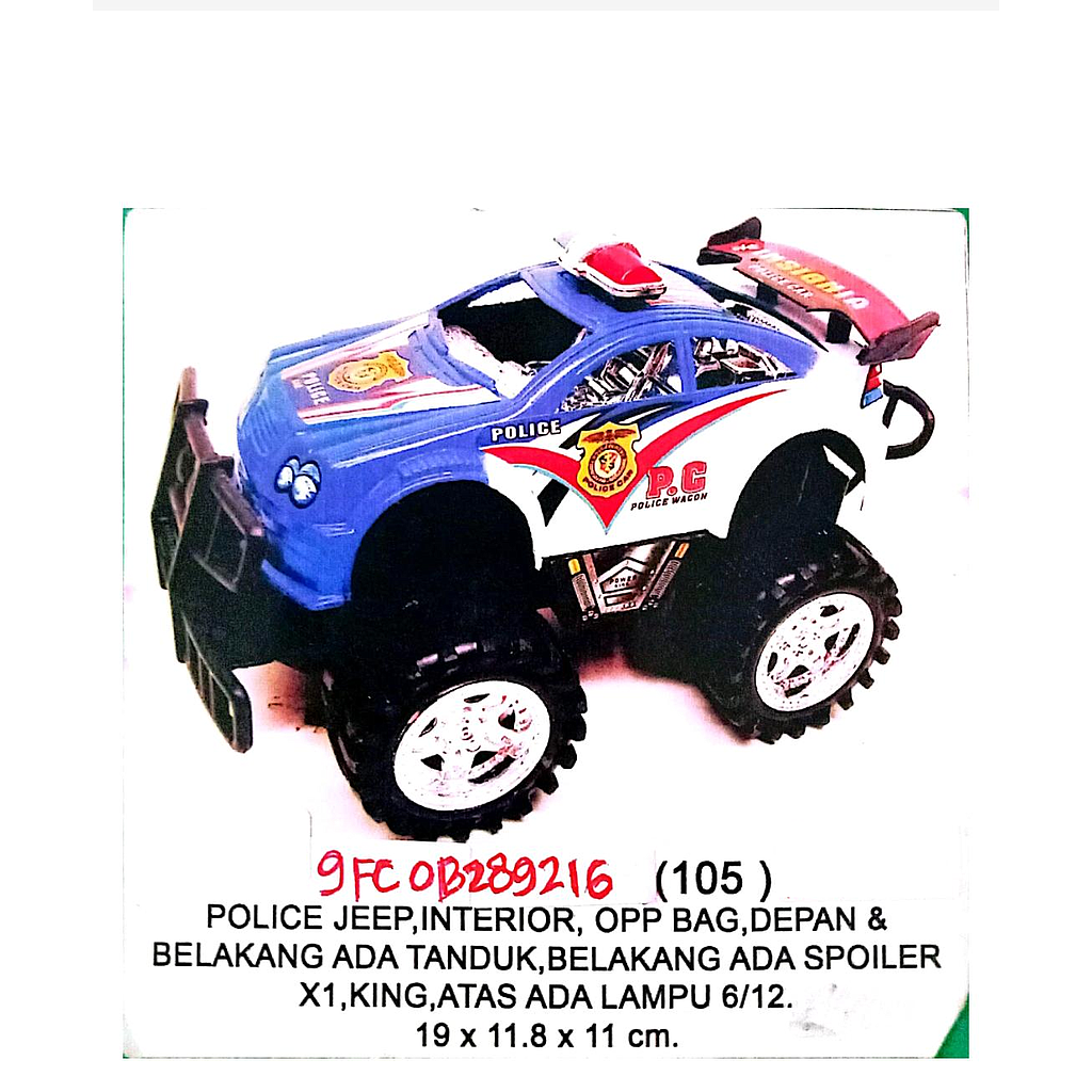 Mobil Jeep Polisi F/C Toys 1 Inner 72 Pcs Ktg Opp @144