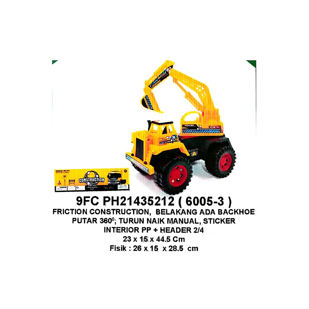 Truk Excavator F/C Construction 1 Inner 24 Pcs Ktg Opp @48