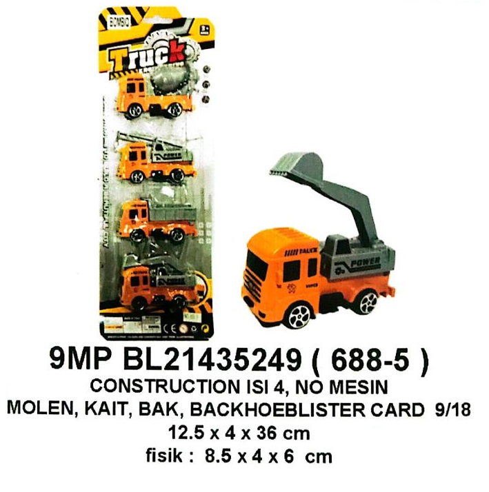 Truk Konstruksi 4 Pcs F/W Truck 1 Inner 108 Pcs Press @216