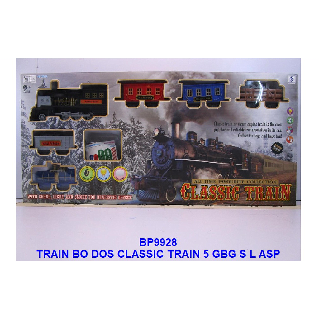 Kereta Api + Track 6 Gerbong B/O Suara Asap Lampu + Acc Classic Train Box Window @18