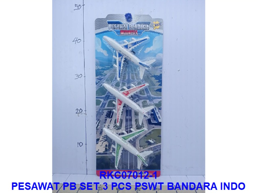 Pesawat 3 Pcs P/B Pesawat Bandara Indonesia 1 Inner 72 Pcs Press @144