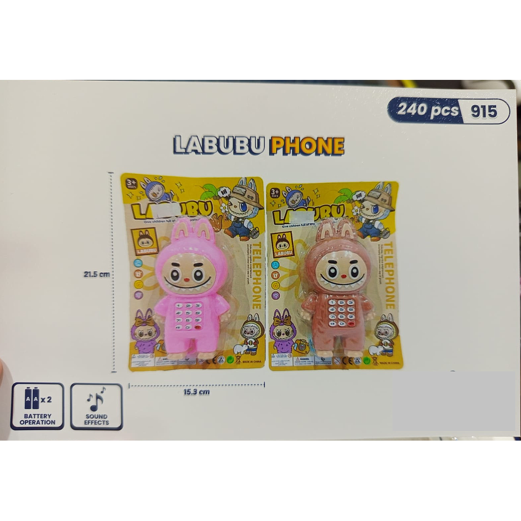 HP Labubu B/O Suara Musik Telephone 1 Pack 4 Pcs 1 Inner 120 Pcs Press @240