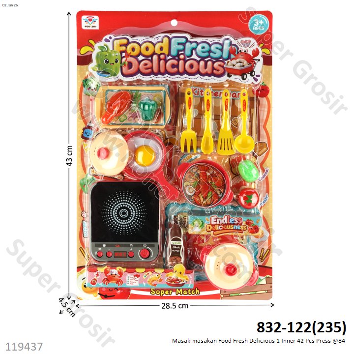 Masak-masakan Food Fresh Delicious 1 Inner 42 Pcs Press @84
