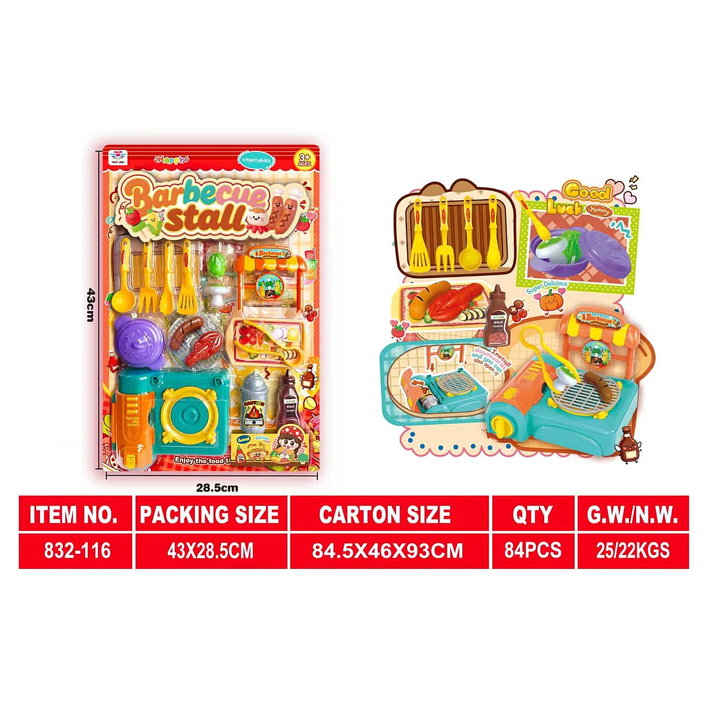 Masak-masakan BBQ Barbecue Stall 1 Inner 42 Pcs Press @84