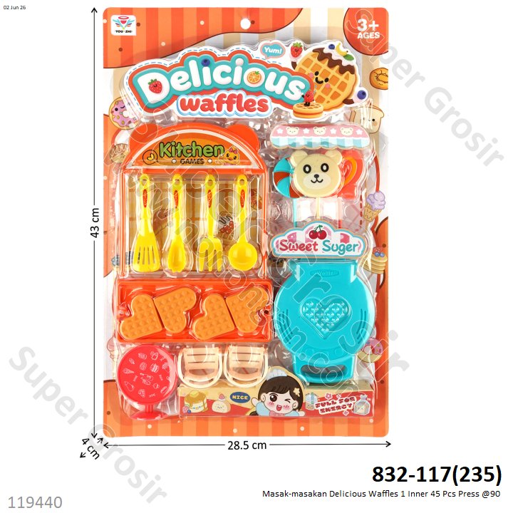 Masak-masakan Delicious Waffles 1 Inner 45 Pcs Press @90