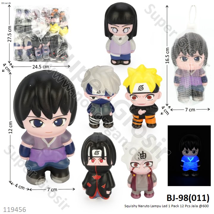 Squishy Naruto Lampu Led 1 Pack 12 Pcs Jala @600
