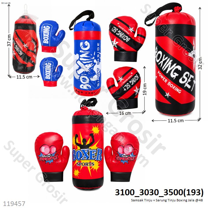 Samsak Tinju + Sarung Tinju Boxing Jala @48
