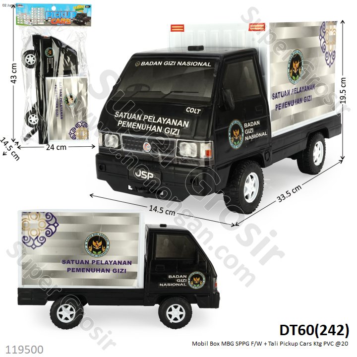 Mobil Box MBG SPPG F/W + Tali Pickup Cars Ktg PVC @20