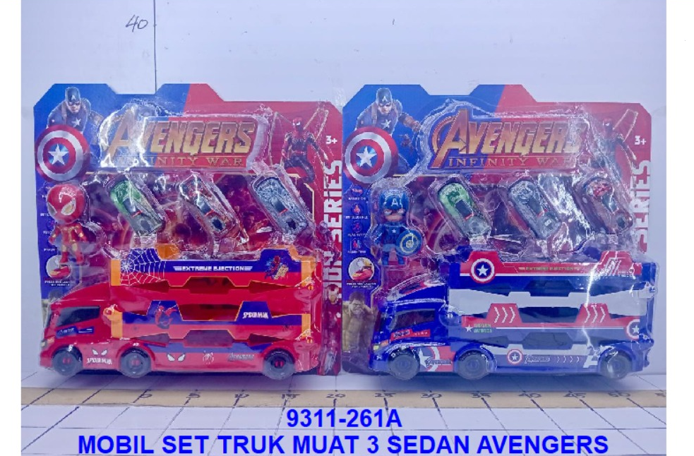 Truk Muat F/W Muat 3 Mobil Sedan F/W + Figure Avengers 1 Inner 24 Pcs Press @48