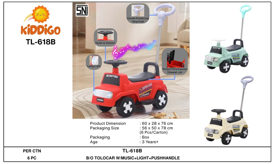 Tunggangan Mobil B/O Lagu Anak Lampu + Dorongan Kiddigo Koli @1