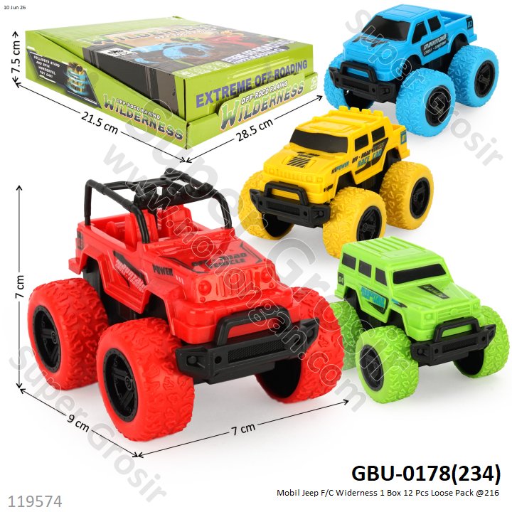 Mobil Jeep F/C Widerness 1 Box 12 Pcs Loose Pack @216