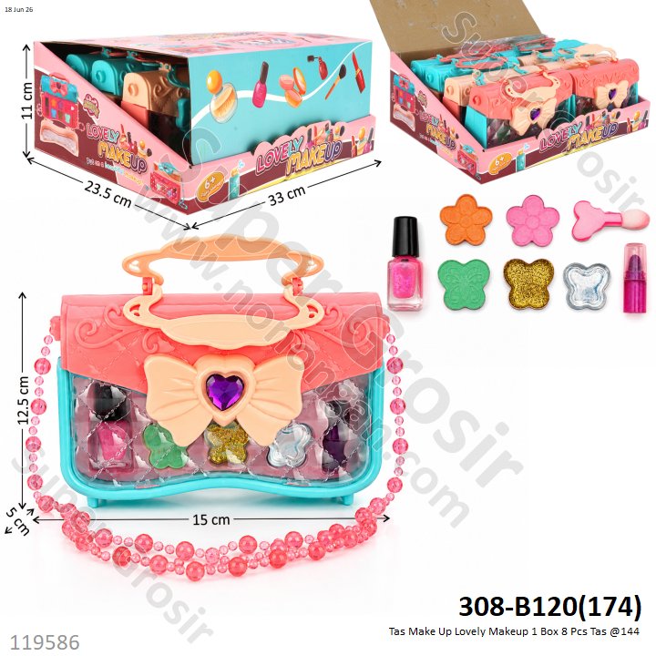 Tas Make Up Lovely Makeup 1 Box 8 Pcs Tas @144