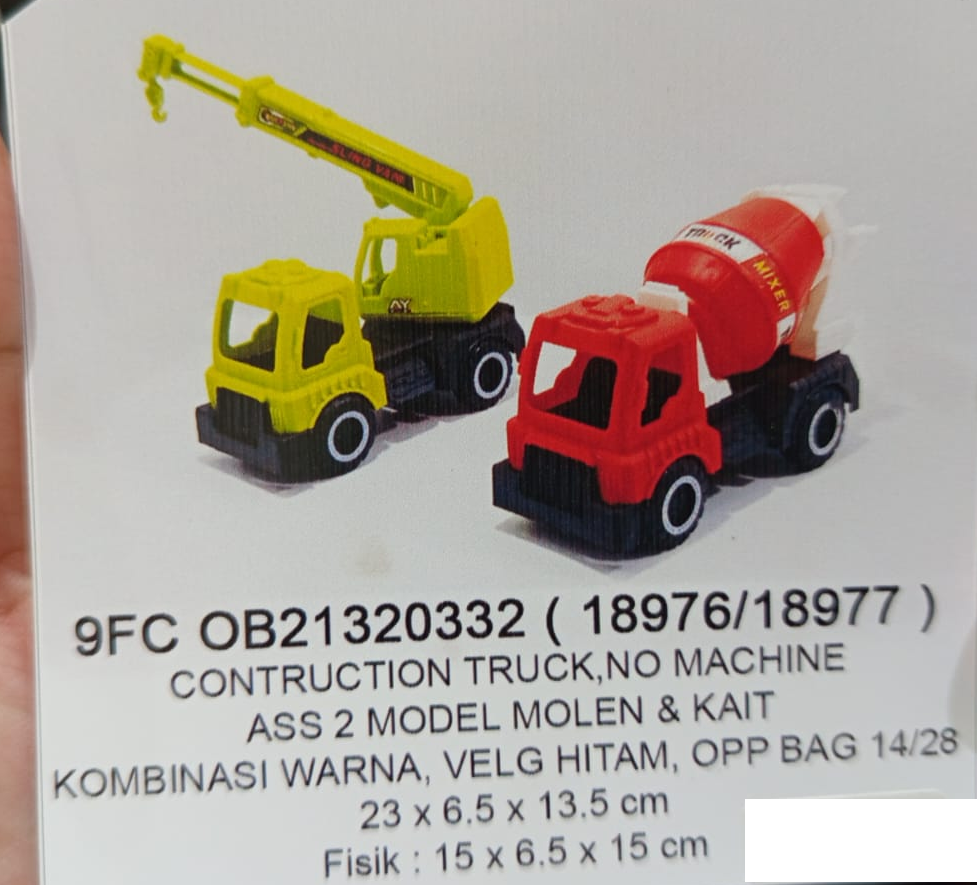 Truk Konstruksi F/W Toys 1 Inner 168 Pcs Ktg Opp @336
