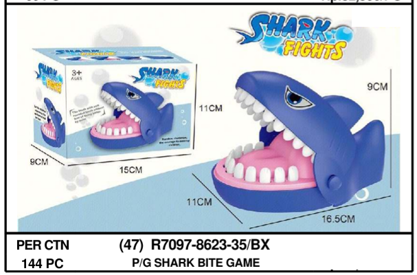 Game Toys Hiu Gigit Shark Fights 1 Inner 72 Pcs Box @144