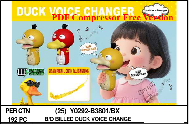 Microphone Bebek Pengubah Suara B/O Rekam Ubah Suara 1 Pack 6 Pcs 1 Inner 96 Pcs Box @192