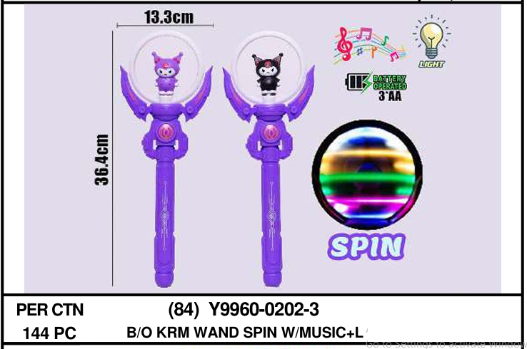 Mainan Tongkat Lampu Karakter B/O Berputar Musik Lampu Toys 1 Inner 72 Pcs Ktg Opp @144