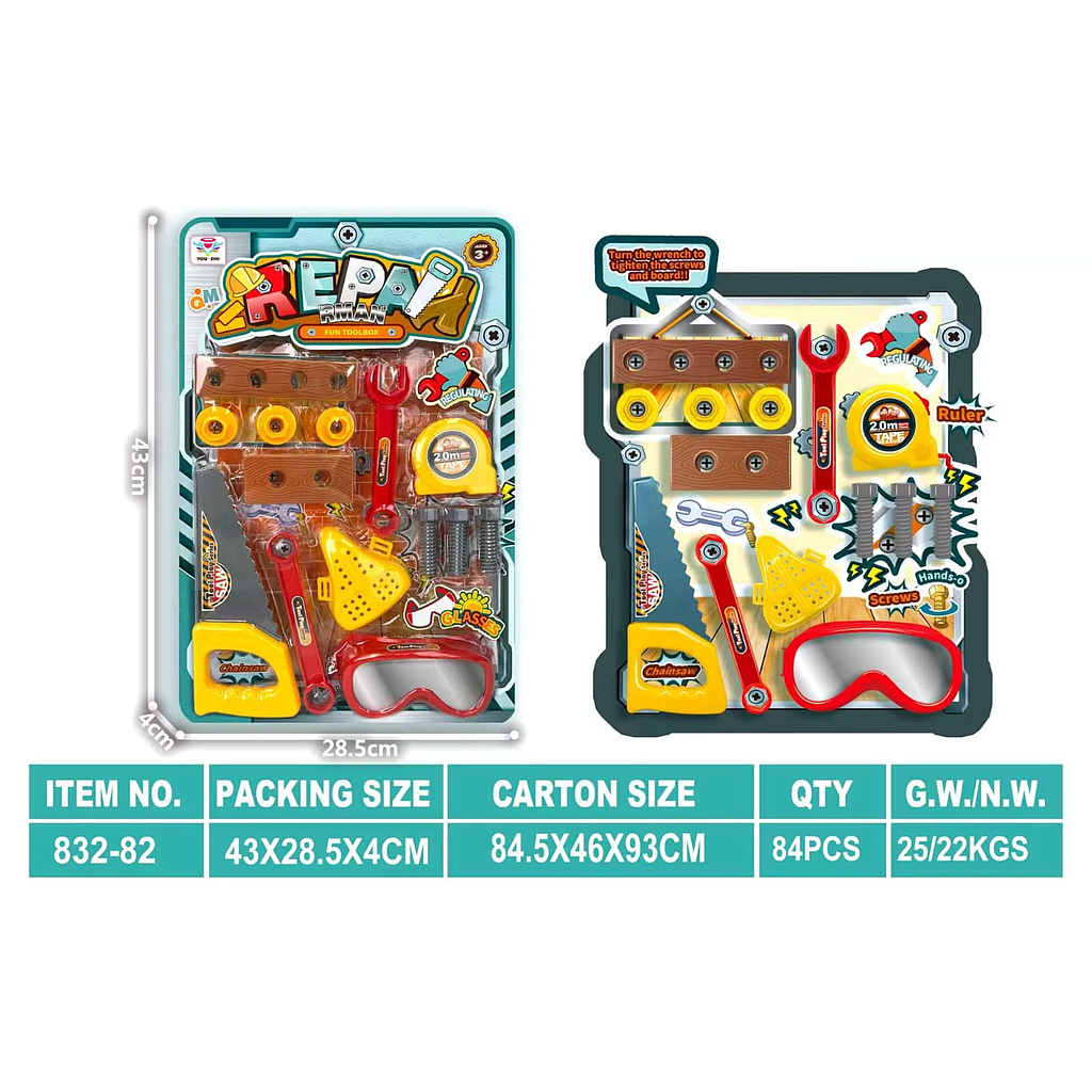 Mainan Tool Set Repairman 1 Inner 42 Pcs Press @84