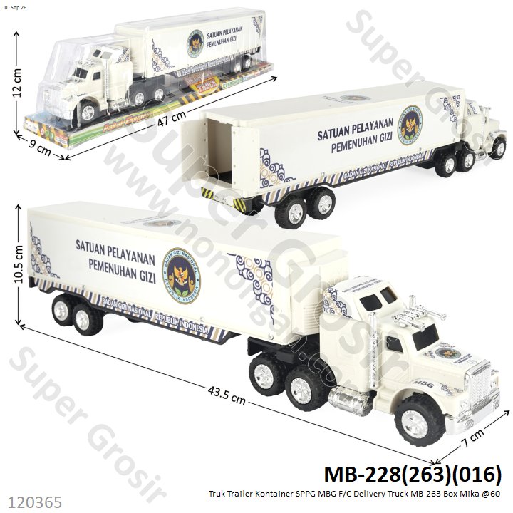 Truk Trailer Kontainer SPPG MBG F/C Delivery Truck MB-263 Box Mika @60