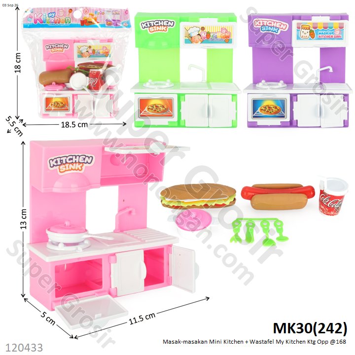 Masak-masakan Mini Kitchen + Wastafel My Kitchen Ktg Opp @168
