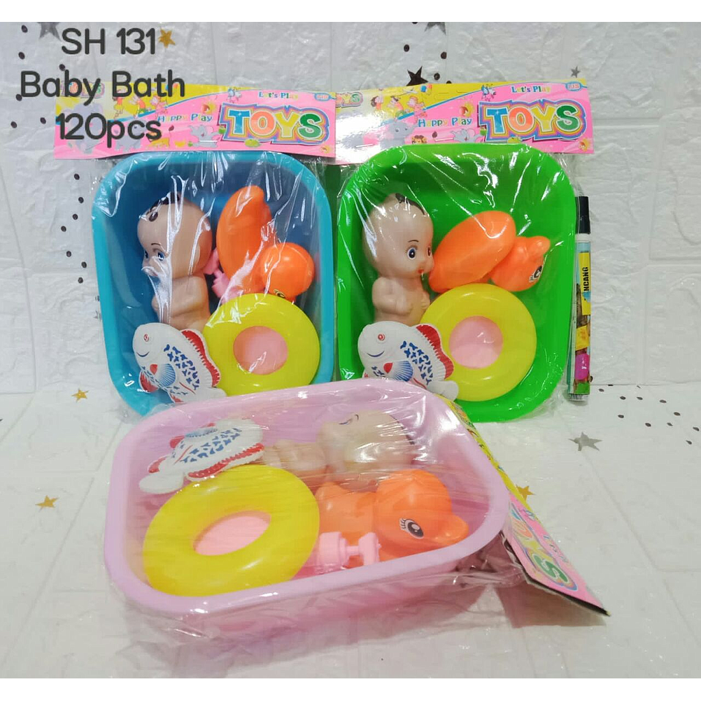 Mainan Baby Bathtub + Boneka Toys Ktg PVC @120