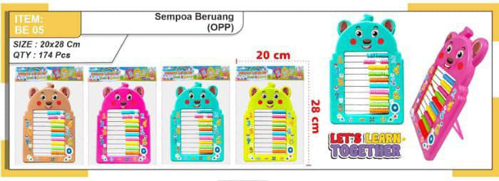 Sempoa Beruang Sempoa Caracter 1 Ikat 6 Pcs Ktg Opp @174